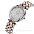 Montres en quartz de groupe de montre personnalisés pour une femme